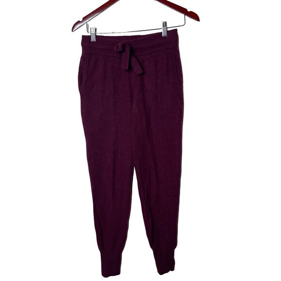 Naadam red burgundy Off-Duty Cashmere Jogger sz XS